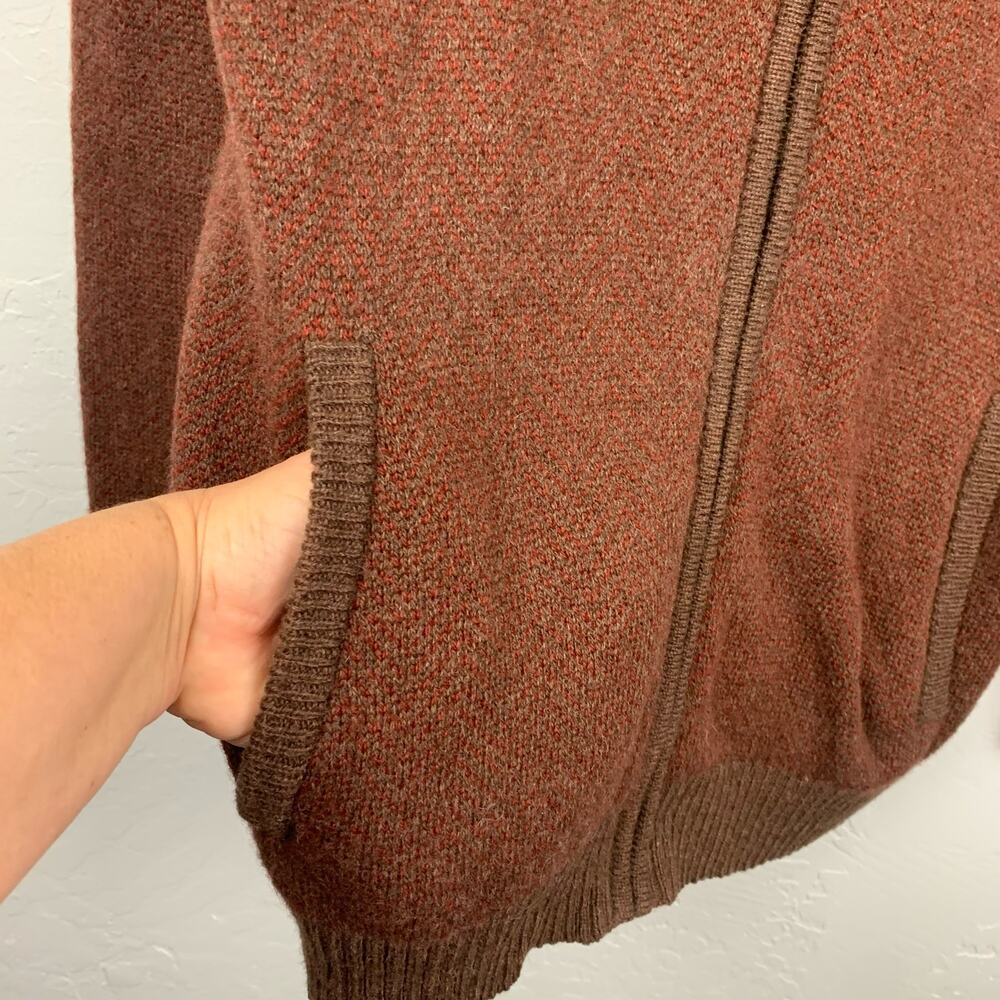 Pendleton Sweater Cardigan Men Medium Brown Shetl… - image 4